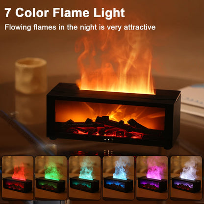 Fireplace Humidifier Flame Aroma Humidifier for Home Aromatherapy Fragrance Diffuser Essential Oil Diffuser with Remote Control
